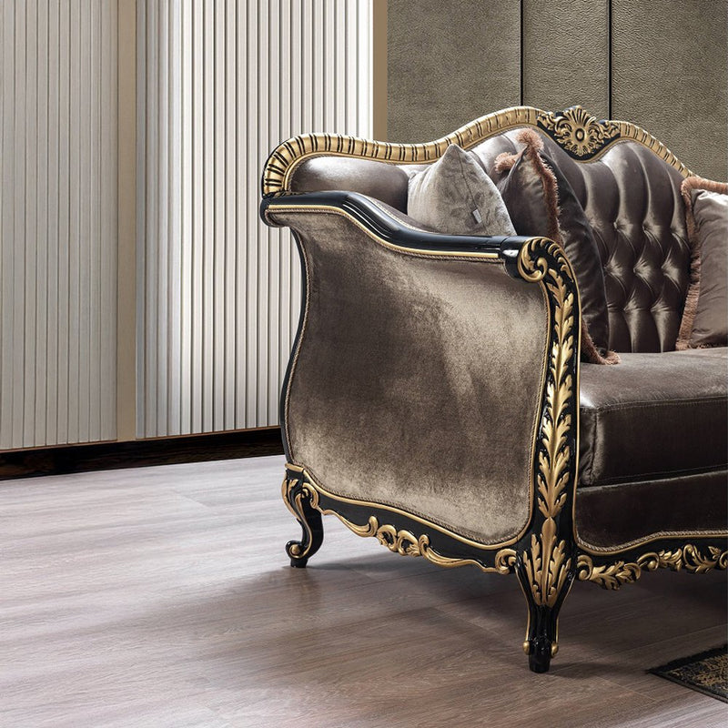 betria-light-green-velvet-gold-black-high-gloss-loveseat-w-4-pillows-4