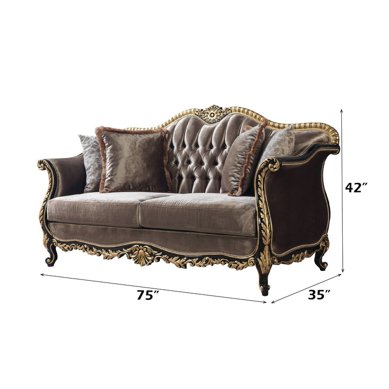 betria-light-green-velvet-gold-black-high-gloss-loveseat-w-4-pillows-7