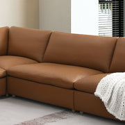 brighton-brown-top-grain-leather-modular-armless-chair-1
