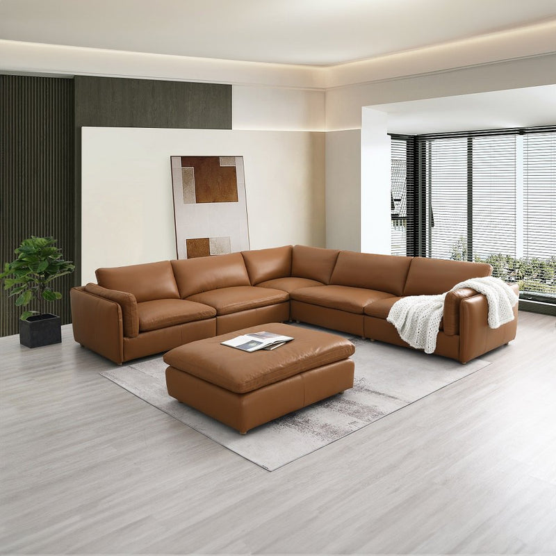 brighton-brown-top-grain-leather-modular-armless-chair-9