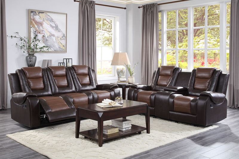 briscoe-2-tone-light-brown-and-dark-brown-double-reclining-sofa-with-center-drop-down-cup-holders-4