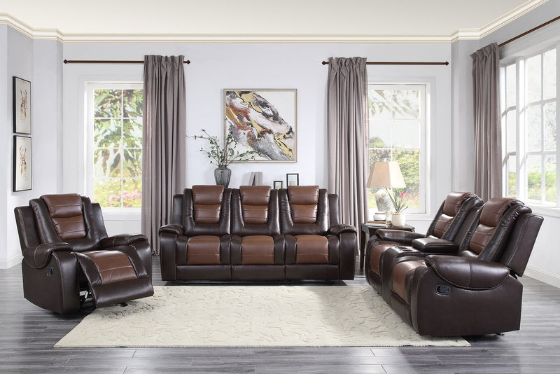 briscoe-2-tone-light-brown-and-dark-brown-double-reclining-sofa-with-center-drop-down-cup-holders-9