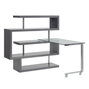 buck-ii-clear-glass-chrome-gray-high-gloss-writing-desk-w-bookshelf-1