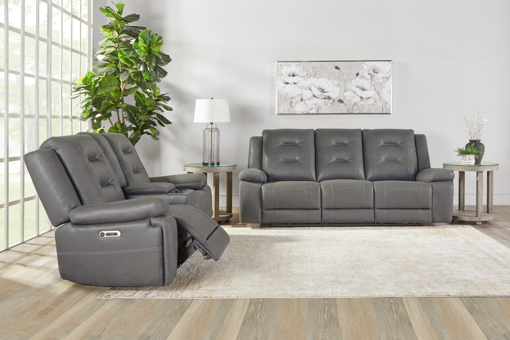 Parker Living Caldwell - Tahoe Charcoal Power Reclining Sofa and Loveseat