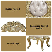 cabriole-light-gold-leatherette-gold-arm-chair-set-2-4
