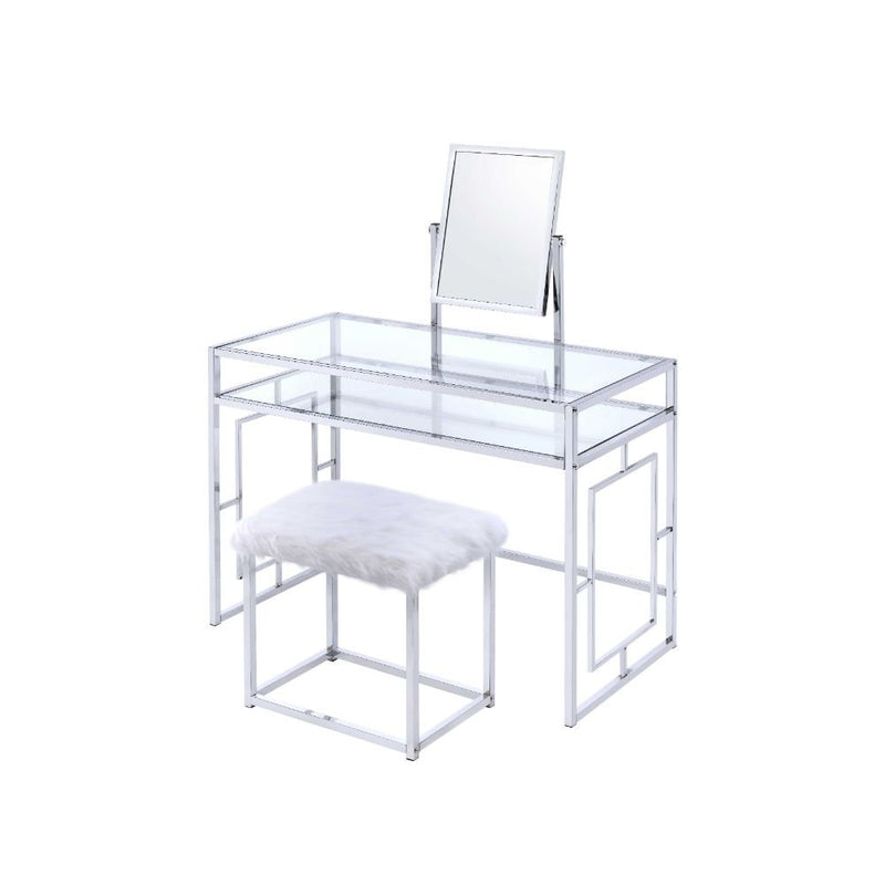 carenze-ii-white-faux-fur-chrome-vanity-set-1