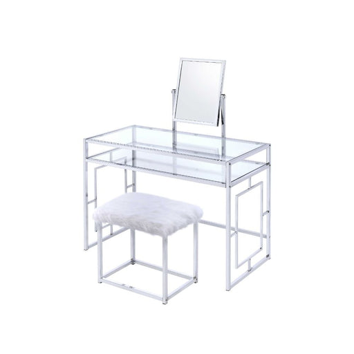 carenze-ii-white-faux-fur-chrome-vanity-set-1