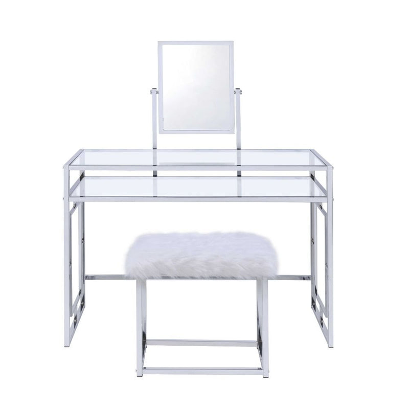 carenze-ii-white-faux-fur-chrome-vanity-set-2