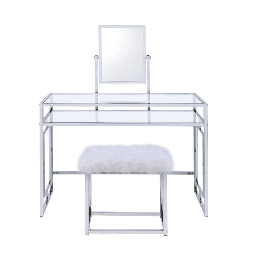carenze-ii-white-faux-fur-chrome-vanity-set-2