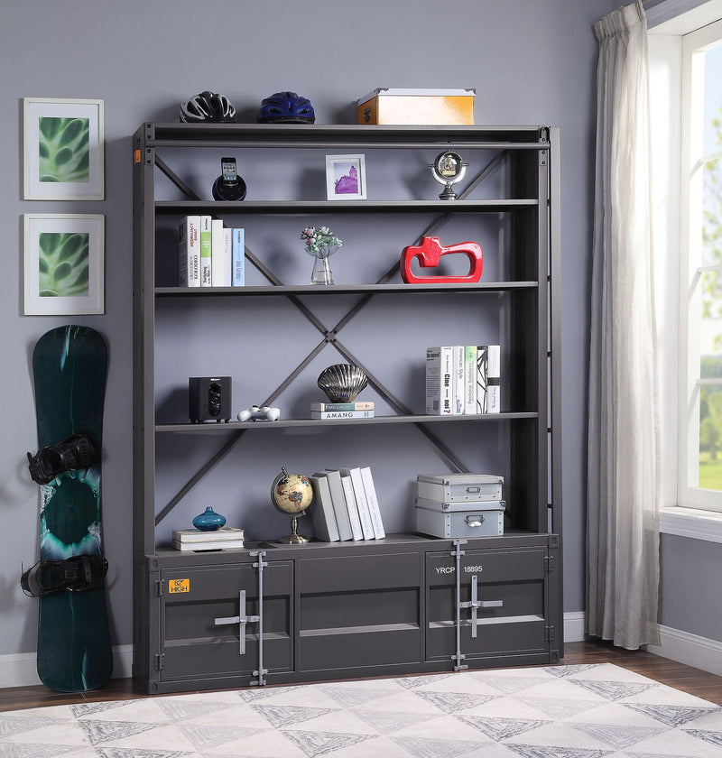 cargo-gunmetal-bookcase-w-ladder-4