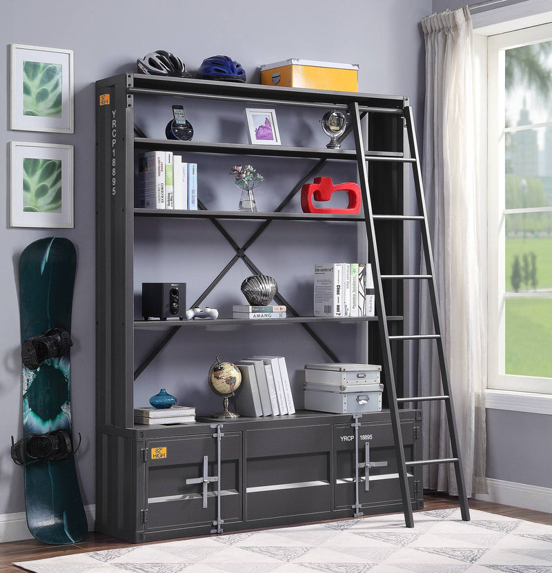 cargo-gunmetal-bookcase-w-ladder-6