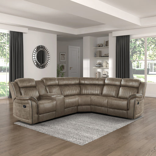 centeroak-sandy-brown-3-3-piece-reclining-sectional-with-left-console-1