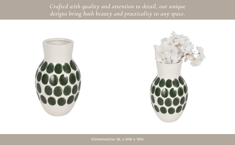 cer-10-h-forest-green-polk-a-dot-flower-vase-wht-13