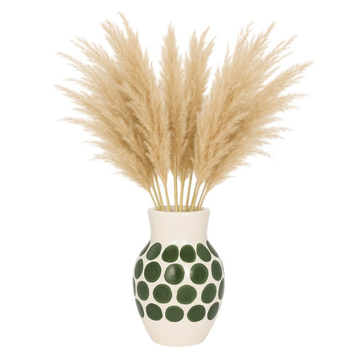 cer-10-h-forest-green-polk-a-dot-flower-vase-wht-2