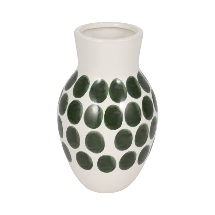 cer-10-h-forest-green-polk-a-dot-flower-vase-wht-3