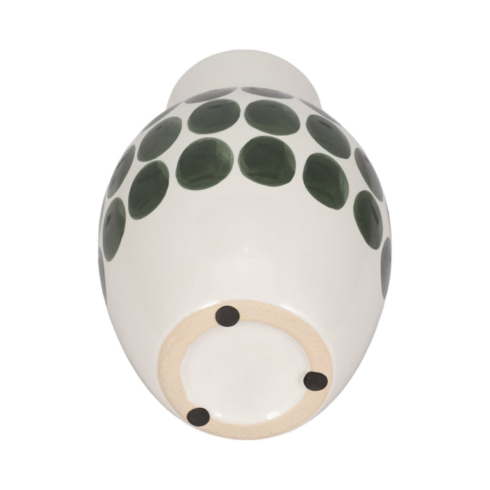 cer-10-h-forest-green-polk-a-dot-flower-vase-wht-6