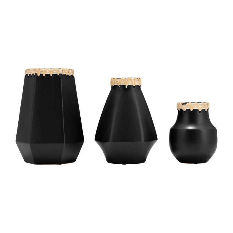 cer-10-h-vase-w-weaving-black-8
