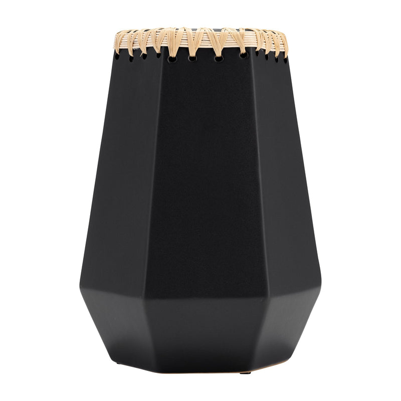 cer-11-h-vase-w-weaving-black-1