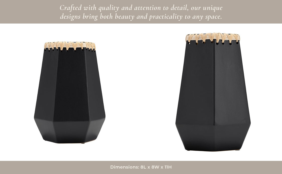 cer-11-h-vase-w-weaving-black-14
