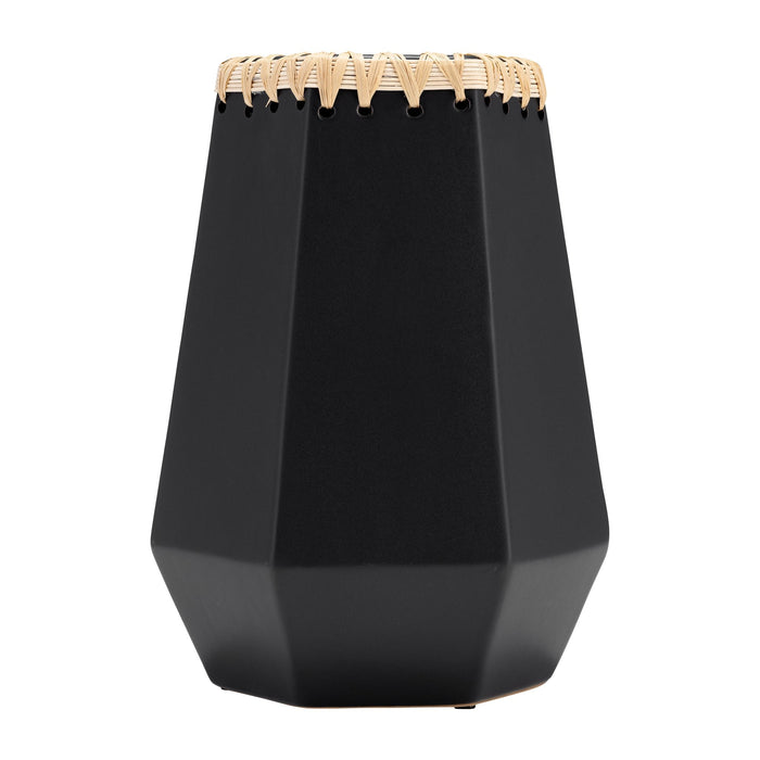 cer-11-h-vase-w-weaving-black-1