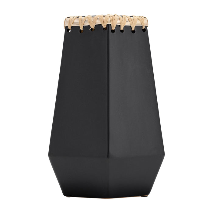 cer-11-h-vase-w-weaving-black-3