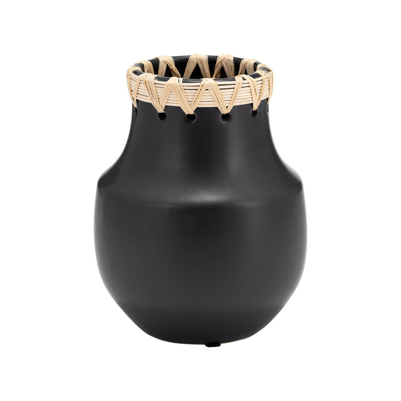 cer-7-h-vase-w-weaving-black-3