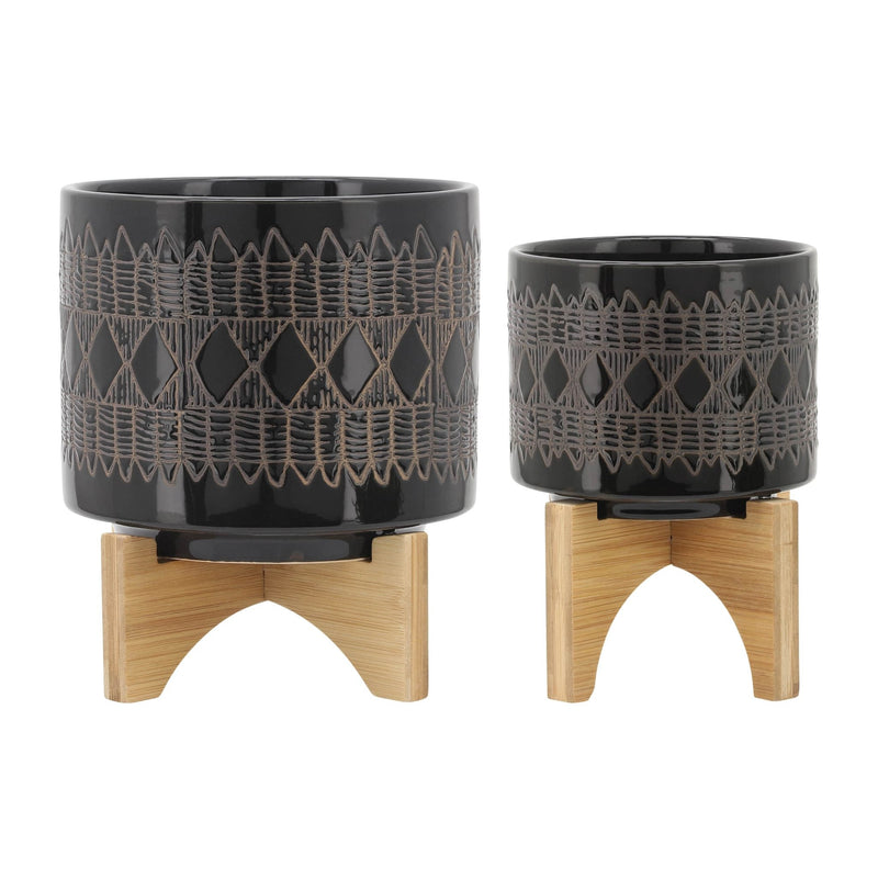 cer-s-2-5-8-aztec-planter-on-wooden-stand-black-1