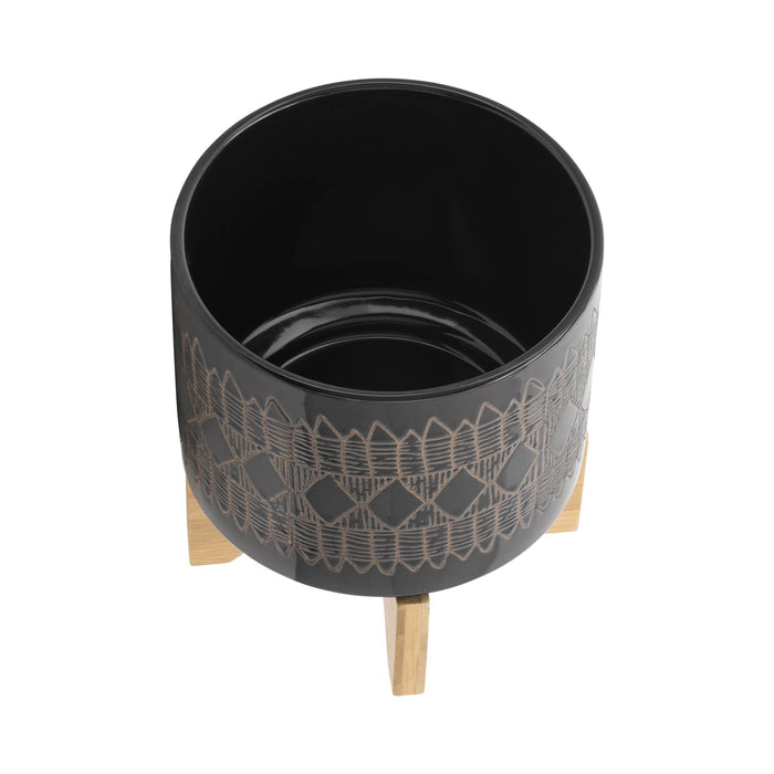 cer-s-2-5-8-aztec-planter-on-wooden-stand-black-5