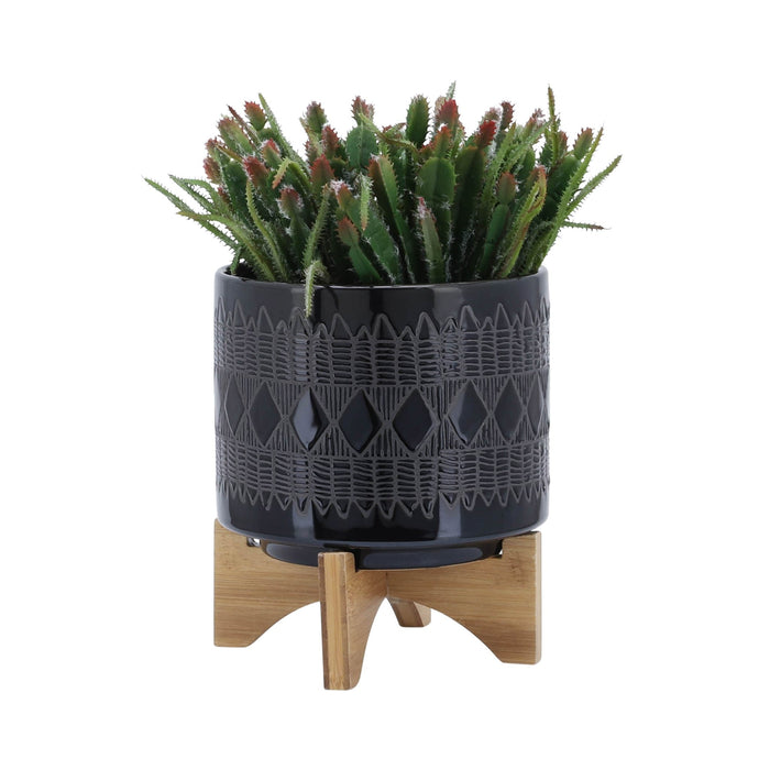 cer-s-2-8-10-aztec-planter-on-wooden-stand-black-3