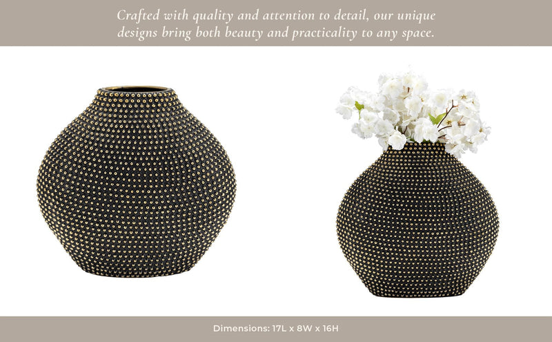 ceramic-16-beaded-vase-black-gold-12