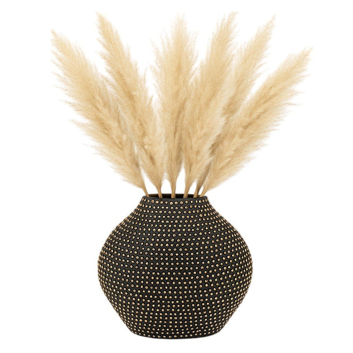 ceramic-16-beaded-vase-black-gold-2