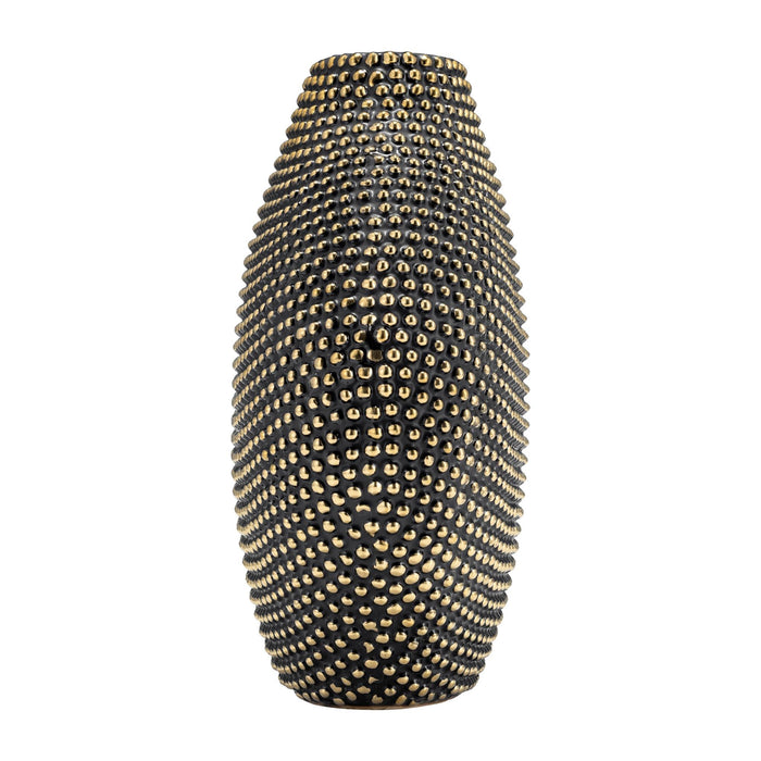 ceramic-16-beaded-vase-black-gold-4