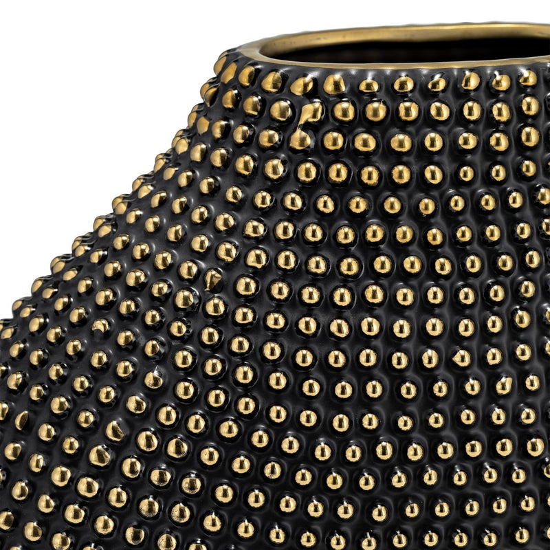 ceramic-16-beaded-vase-black-gold-5