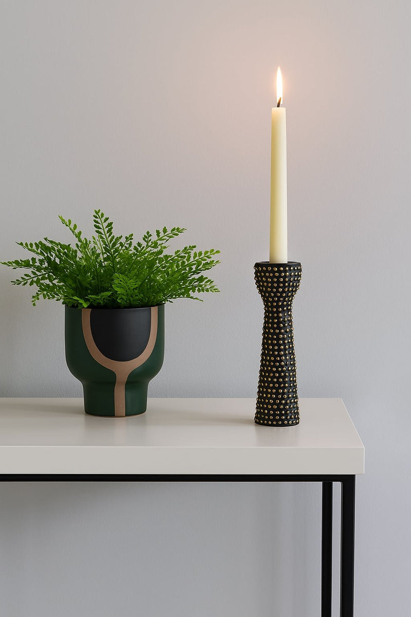 ceramic-16-spike-candle-holder-black-gold-11