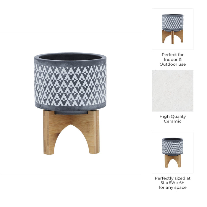 ceramic-5-aztec-planter-on-wooden-stand-gray-10