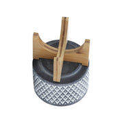 ceramic-5-aztec-planter-on-wooden-stand-gray-5