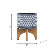 ceramic-5-aztec-planter-on-wooden-stand-gray-8