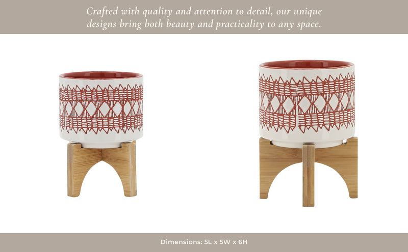 ceramic-5-aztec-planter-on-wooden-stand-orange-9