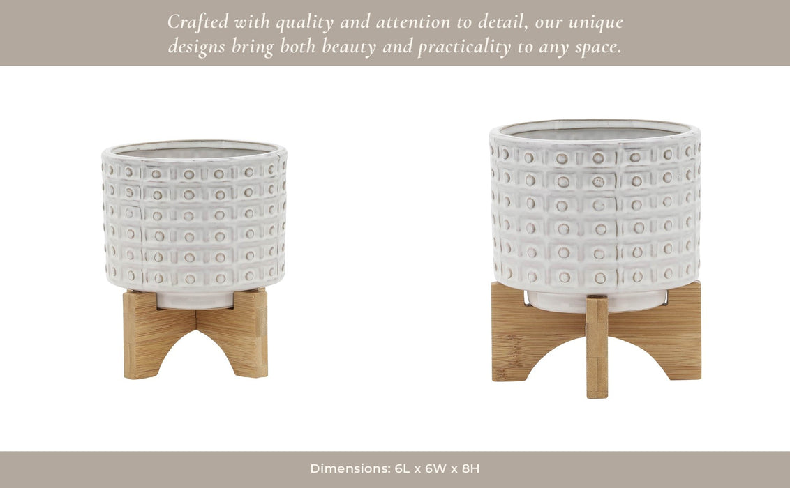 ceramic-5-dotted-planter-w-wood-stand-ivory-14