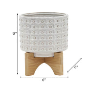 ceramic-5-dotted-planter-w-wood-stand-ivory-8