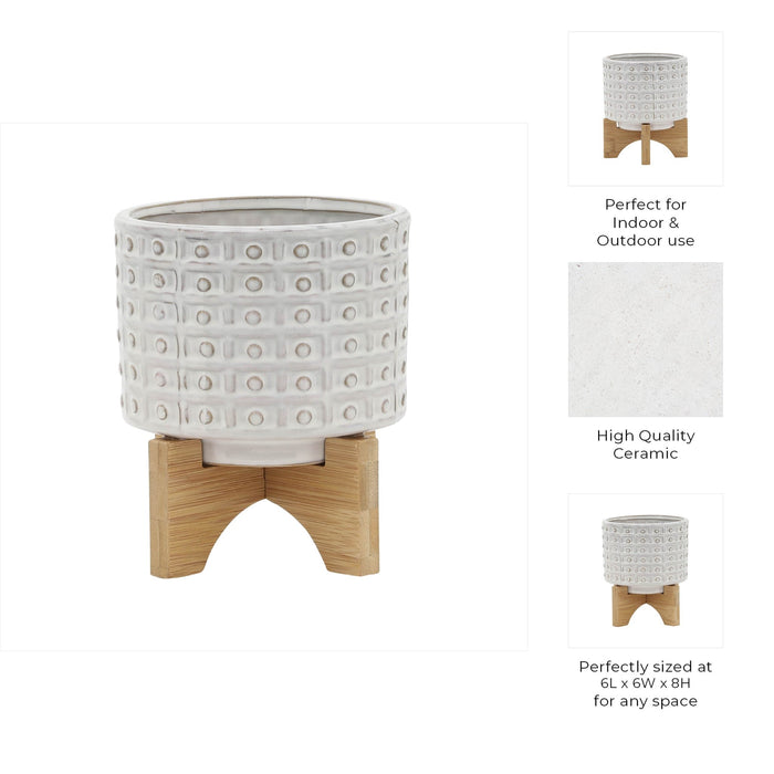 ceramic-5-dotted-planter-w-wood-stand-ivory-9