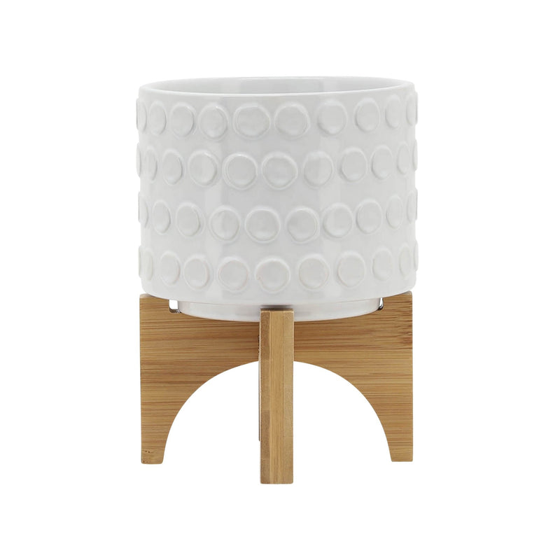 ceramic-5-planter-on-wooden-stand-white-2