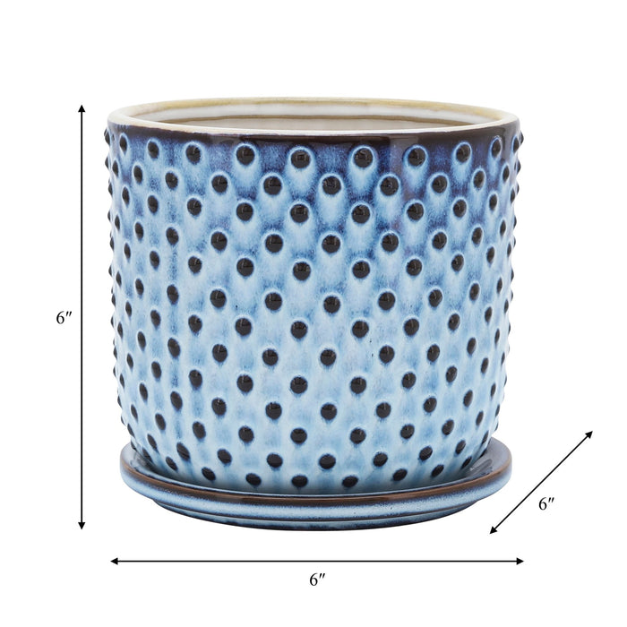 ceramic-6-dotted-planter-w-saucer-blue-8