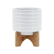 ceramic-6-planter-on-stand-white-stripe-1