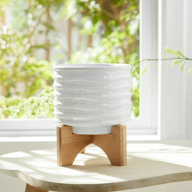 ceramic-6-planter-on-stand-white-stripe-11