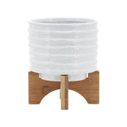 ceramic-6-planter-on-stand-white-stripe-2