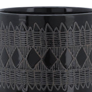 ceramic-8-aztec-planter-on-wooden-stand-black-6