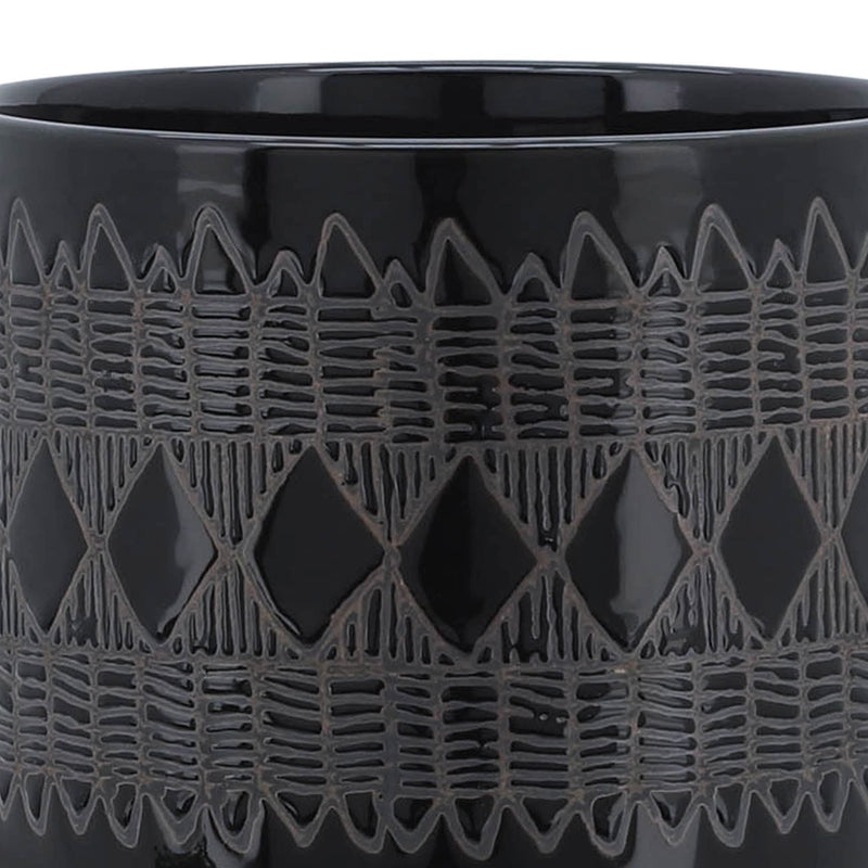 ceramic-8-aztec-planter-on-wooden-stand-black-6