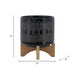ceramic-8-aztec-planter-on-wooden-stand-black-8