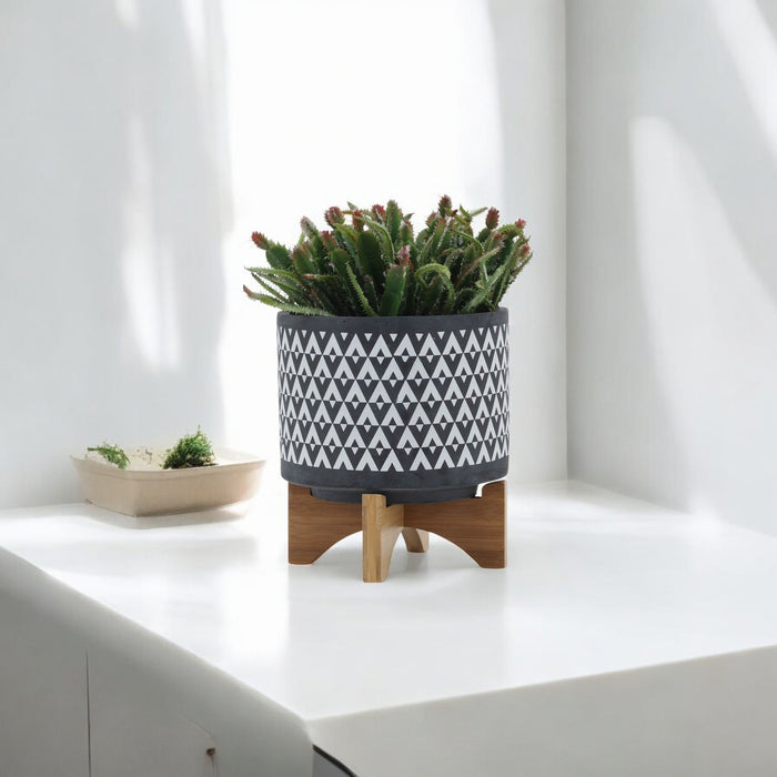 ceramic-8-aztec-planter-on-wooden-stand-gray-12